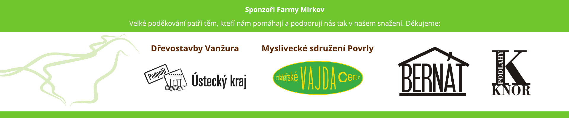Sponzoři Farmy Mirkov